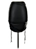 Rainbow Black Faux Leather Skirt Size L - photo 2