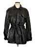 Sebby Collection 100% Polyester Black Trenchcoat Size L - photo 1