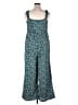 Assorted Brands 100% Polyester Animal Print Teal Jumpsuit Size M (estimated) - photo 2