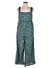 Assorted Brands 100% Polyester Animal Print Teal Jumpsuit Size M (estimated) - photo 1