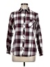 Foxcroft 100% Cotton Plaid Burgundy Long Sleeve Button-Down Shirt Size 6 - photo 1