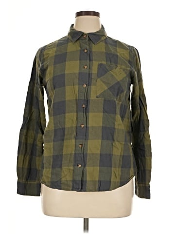 Girl Krazy Long Sleeve Button-Down Shirt (view 1)