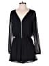 Express 100% Polyester Solid Black Romper Size S - photo 1