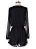 Express 100% Polyester Solid Black Romper Size S - photo 2