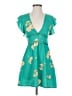 Leith 100% Polyester Tropical Teal Casual Dress Size XXS - photo 1