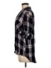 Express Plaid Black 3/4 Sleeve Button-Down Shirt Size M - photo 5