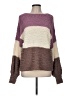 ee:some Color Block Purple Pullover Sweater Size Med - Lg - photo 1