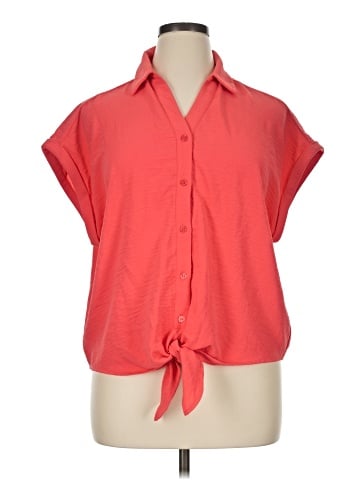 Adrianna Papell Short Sleeve Blouse (view 1)