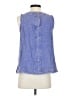 Umgee 100% Cotton Blue Sleeveless Blouse Size S - photo 2