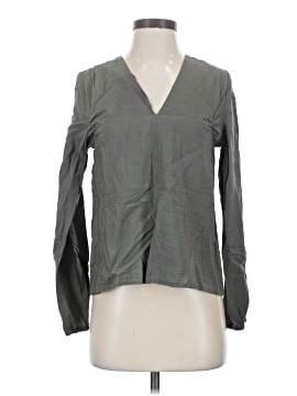 Self Contrast Long Sleeve Blouse (view 1)