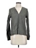 Self Contrast Gray Long Sleeve Blouse Size XS - photo 1