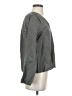 Self Contrast Gray Long Sleeve Blouse Size XS - photo 4