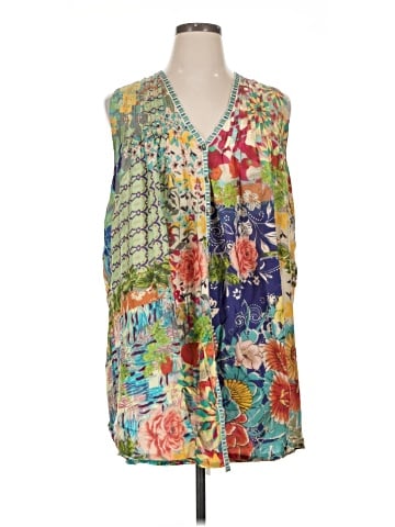 Johnny Was Sleeveless Silk Top (view 1)