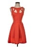 Lush Solid Orange Cocktail Dress Size S - photo 1