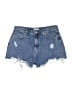 Forever 21 100% Cotton Hearts Blue Denim Shorts Size 31 waist - photo 1