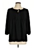 Counterparts 100% Polyester Black 3/4 Sleeve Blouse Size L - photo 1
