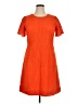 J.Crew 100% Polyester Orange Casual Dress Size 16 (tall) - photo 1