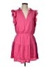 Steve Madden 100% Polyester Pink Casual Dress Size L - photo 1