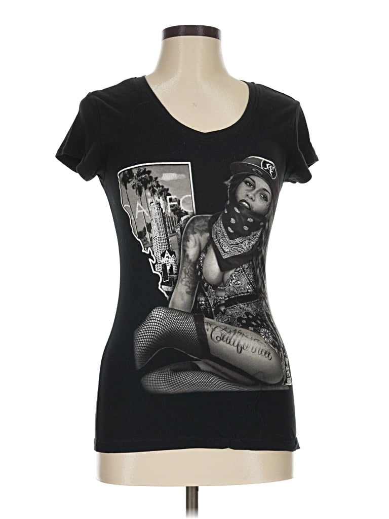 Pre-owned Assorted Brands Short Sleeve T-shirt In Black