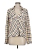Splendid Plaid Ivory Long Sleeve Blouse Size M - photo 1