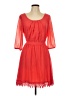 Sequin Hearts Solid Red Orange Cocktail Dress Size L - photo 1
