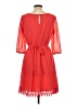 Sequin Hearts Solid Red Orange Cocktail Dress Size L - photo 2