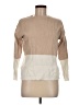 Poof! Color Block Tan Pullover Sweater Size M - photo 1