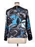 Pendleton 100% Silk Blue Long Sleeve Silk Top Size 16 Petite - photo 2
