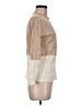 Poof! Color Block Tan Pullover Sweater Size M - photo 4