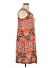 Perceptions Print Orange Casual Dress Size XL - photo 4
