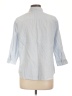 Croft & Barrow Blue 3/4 Sleeve Button-Down Shirt Size L - photo 2