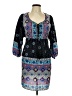 Flying Tomato Paisley Blue Black Casual Dress Size L (estimated) - photo 1
