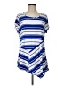 Rafaella Blue Short Sleeve Top Size L - photo 1