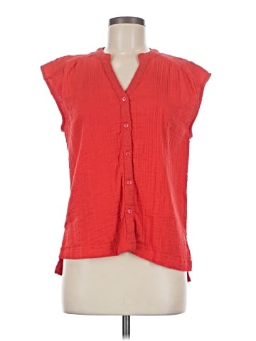 Studio West Sleeveless Button-Down Shirt (view 1)