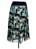 MULTIPLES 100% Polyester Print Blue Casual Skirt Size XL Petite - photo 1