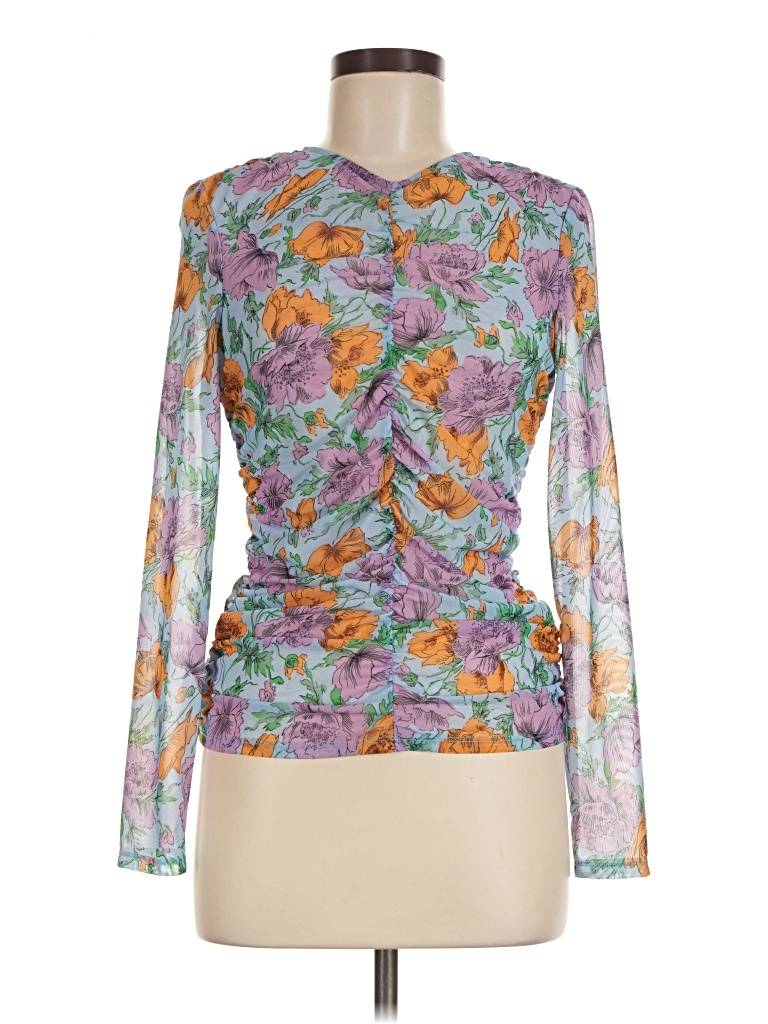 Pre-owned Veronica Beard Long Sleeve T-shirt In Purple