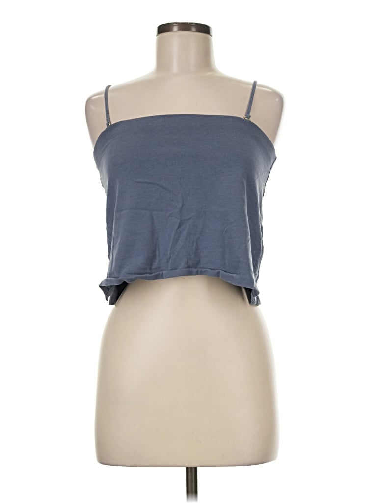 Pre-owned Madewell Tank Top Blue Strapless Neckline Tops