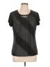 Notations Metallic Black Short Sleeve Top Size L - photo 1