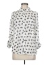 Freebird 100% Polyester Animal Print Silver Long Sleeve Blouse Size M (estimated) - photo 1