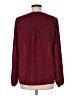 Simplee 100% Polyester Burgundy Long Sleeve Blouse Size M - photo 2