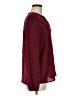 Simplee 100% Polyester Burgundy Long Sleeve Blouse Size M - photo 4