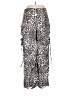 Shein 100% Polyester Animal Print Silver Casual Pants Size L - photo 1