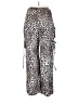 Shein 100% Polyester Animal Print Silver Casual Pants Size L - photo 2