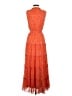 1.State 100% Polyester Paisley Orange Casual Dress Size S - photo 2