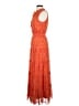 1.State 100% Polyester Paisley Orange Casual Dress Size S - photo 5