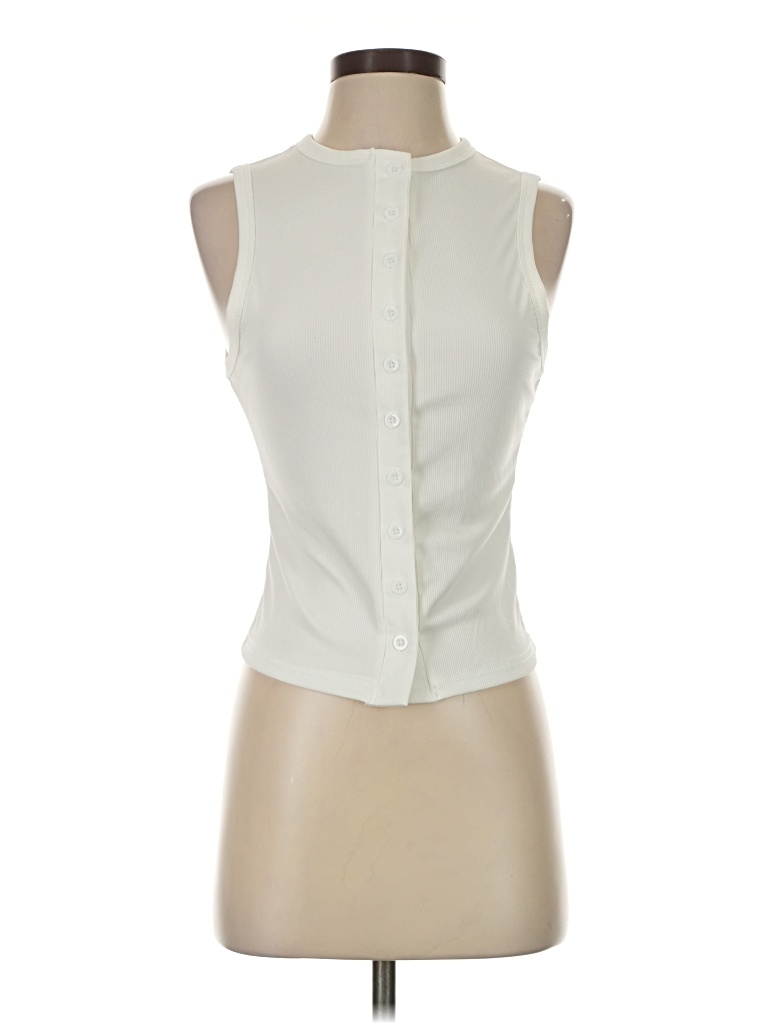 Pre-owned Shein Sleeveless Blouse In Ivory