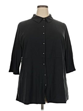 Woman Within 3/4 Sleeve Button-Down Shirt (view 1)