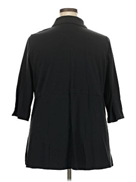 Woman Within 3/4 Sleeve Button-Down Shirt (view 2)