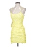 Unbranded 100% Polyester Yellow Cocktail Dress Size 0 - photo 1