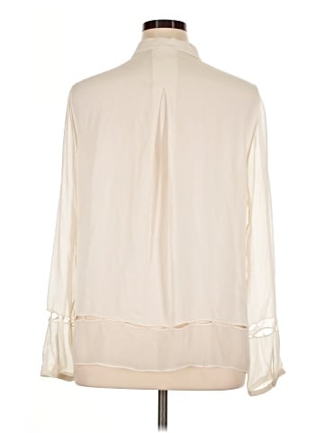 Elie Tahari Long Sleeve Silk Top (view 2)